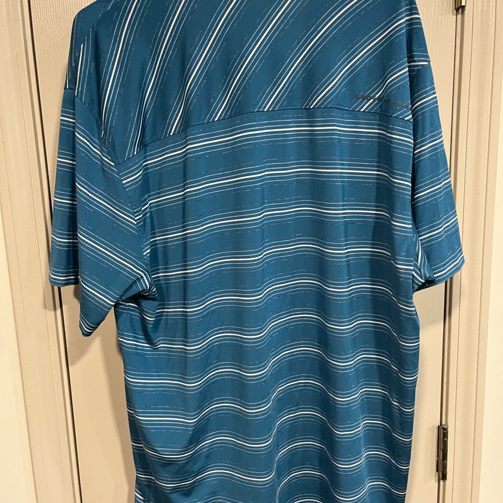 Under Armour Blue Striped Short-Sleeve Polo